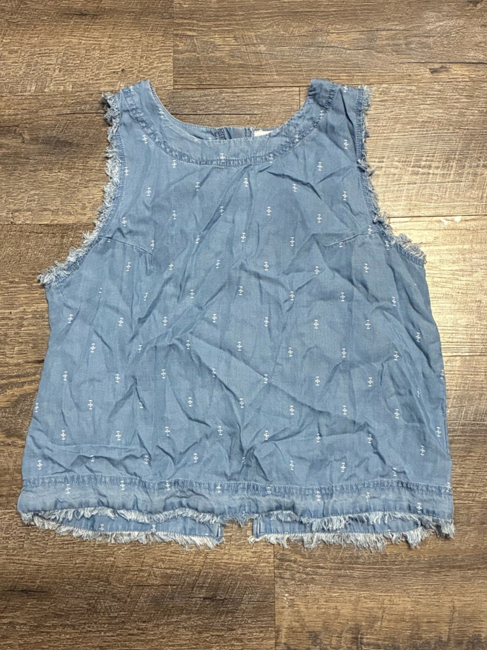 Thread & Supply Women's Blue Button Down Sleeveless Tank Top Size Small